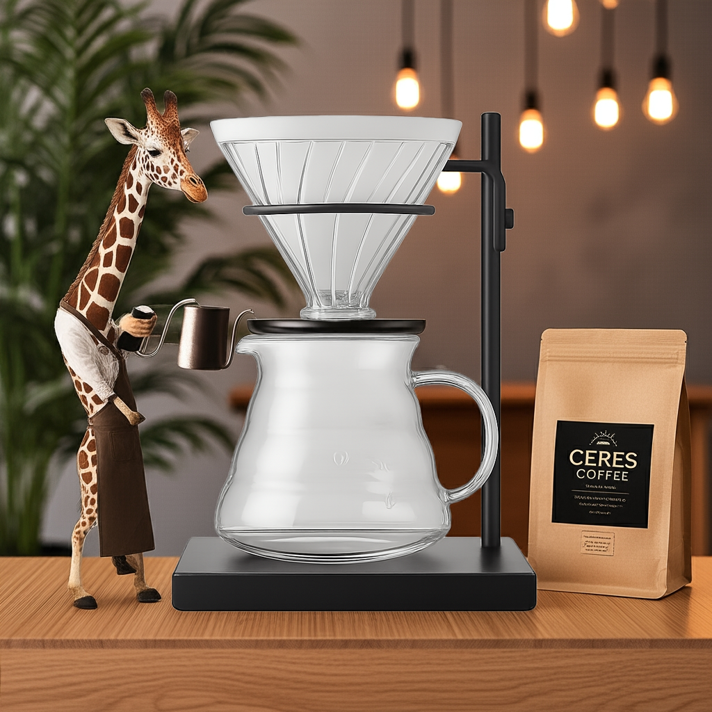Cafetera V60 con soporte – Control, elegancia y café limpio - Ceres Coffee