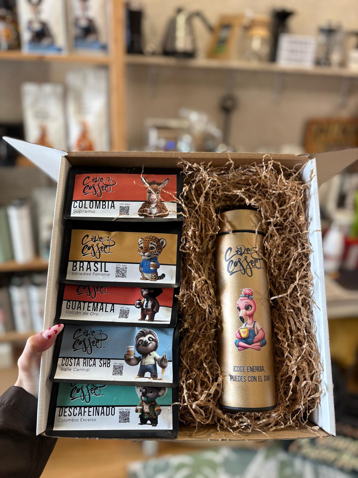 Pack Orígenes – 5 Cafés de Especialidad + Termo Digital - Ceres Coffee