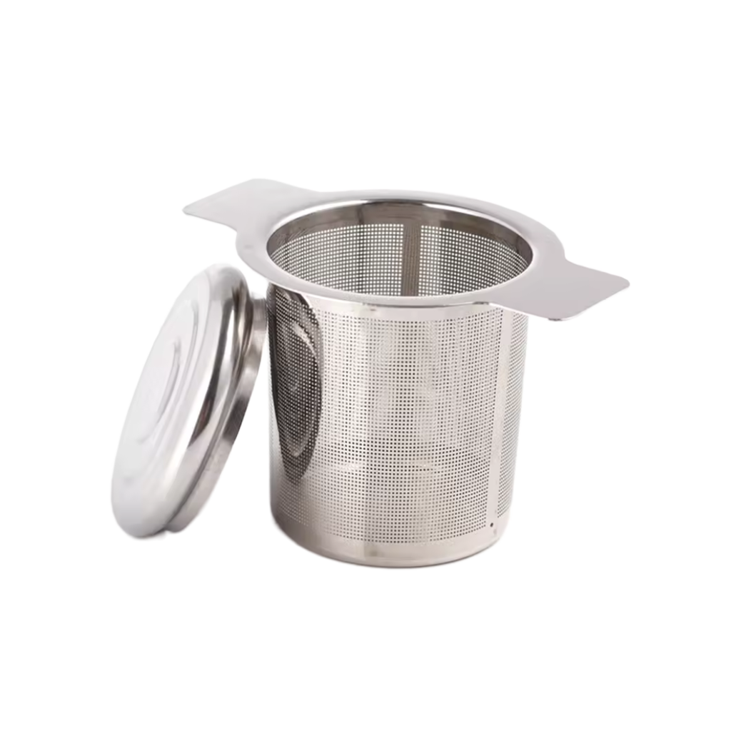 Infusor de té de acero inoxidable con tapa metálica - Ceres Coffee